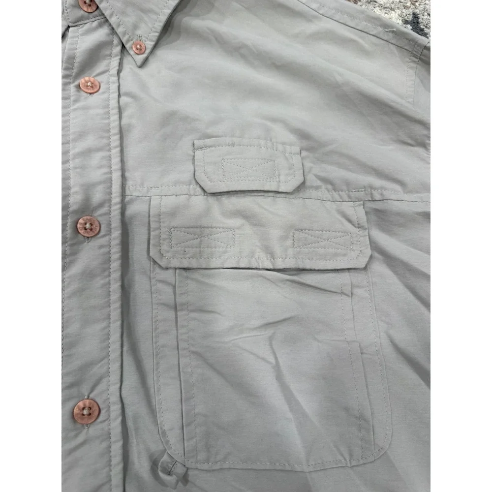 The North Face VaporWick Mens Gray Long Sleeve Utility Hiking Shirt L ABB0